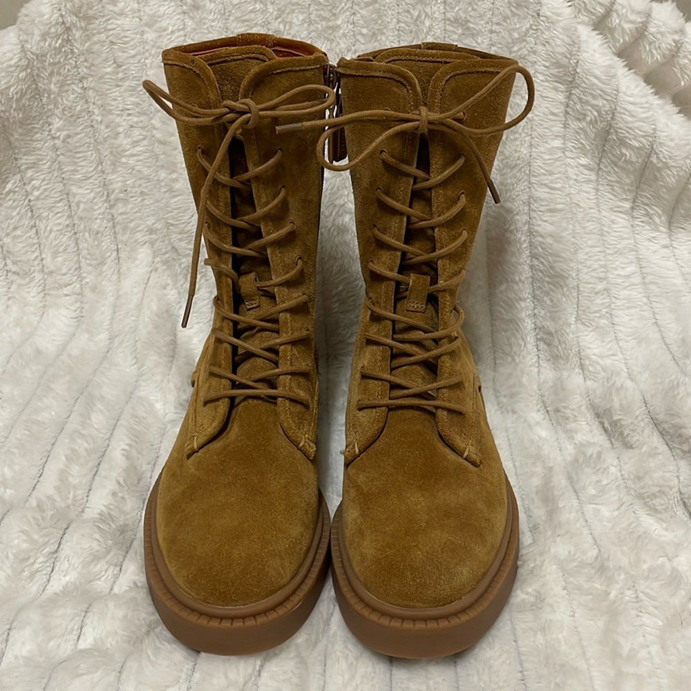 Vince Women Shoes New Vince Women’s Kady Lace-Up Suede Waterproof Combat Boot